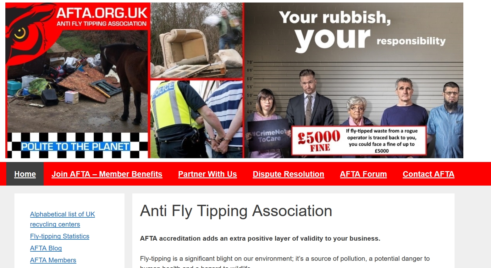 Anti Fly Tipping Association