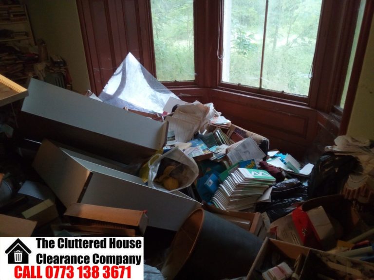 Hoarded Mansion House Clearance Before And After Photographs UK