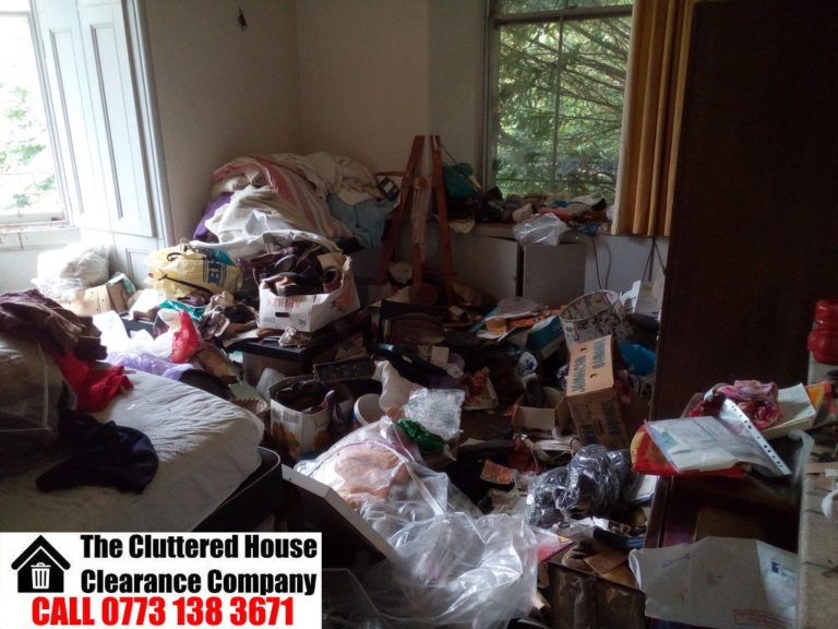 Hoarded Mansion House Clearance Before And After Photographs UK